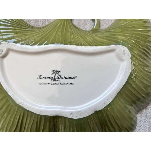 Tommy Bahama Green Leaf Serving Dish Tray Platter Catch All Plate Tropicical - Picture 5 of 6